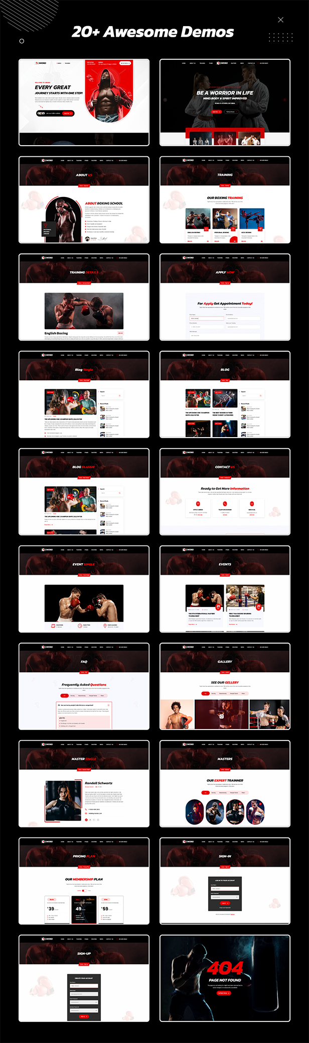 SWORD - Mixed Boxing Martial Arts HTML Template - 6