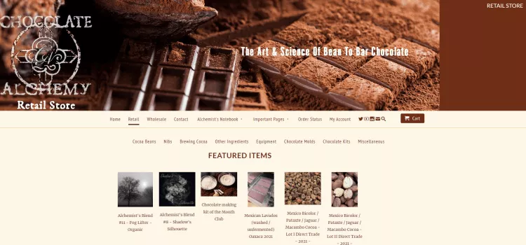 chocolate Alchemy- chocolate selling Shopify Store