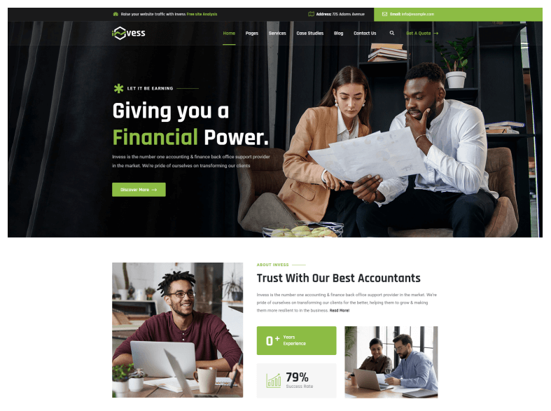 Invess - A theme for finance, accounting, and tax consultant