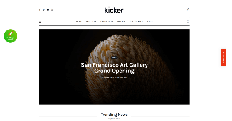 Kicker--A first-class WordPress theme for magazines