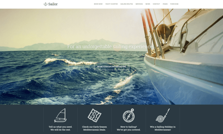 boat rental website template